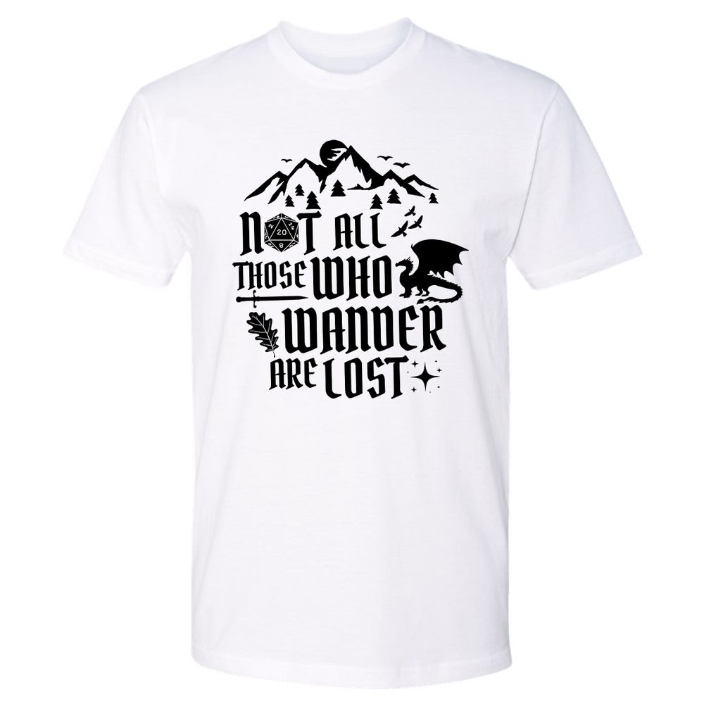 Not All Those Who Wander Are Lost Premium Unisex T-Shirt - White - 1