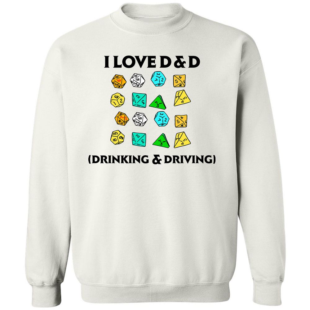 Drinking & Driving Classic Unisex Sweatshirt - White - 1