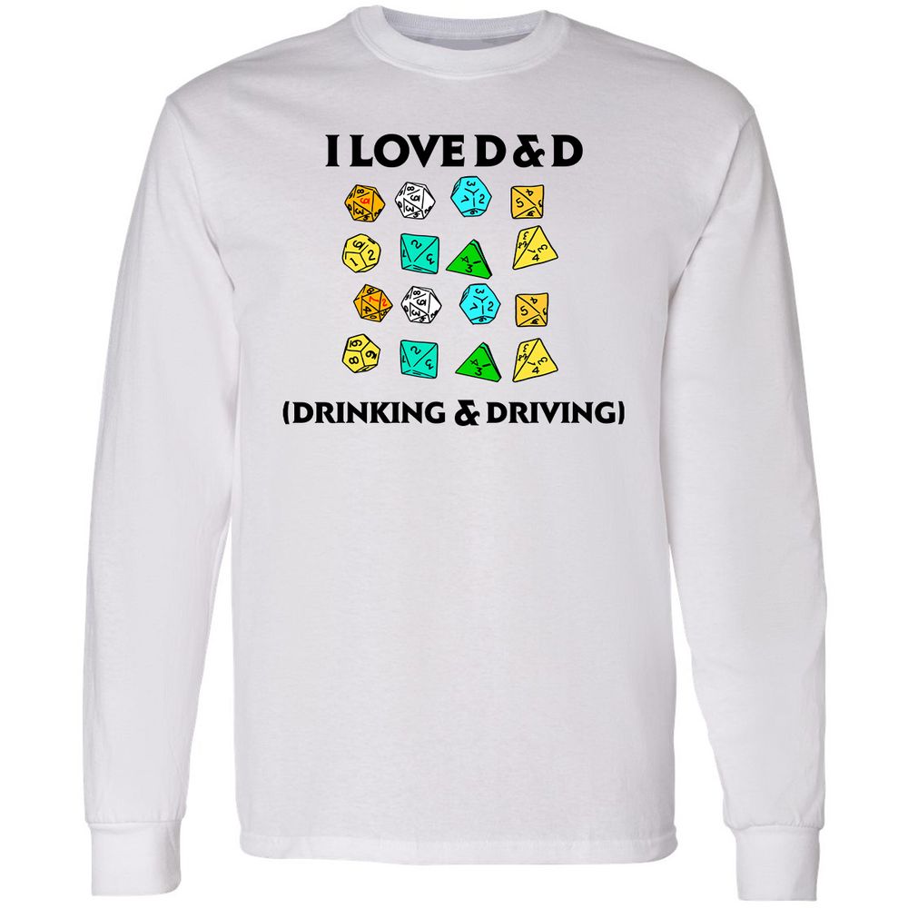 Drinking & Driving Long Sleeve T-Shirt - White - 1