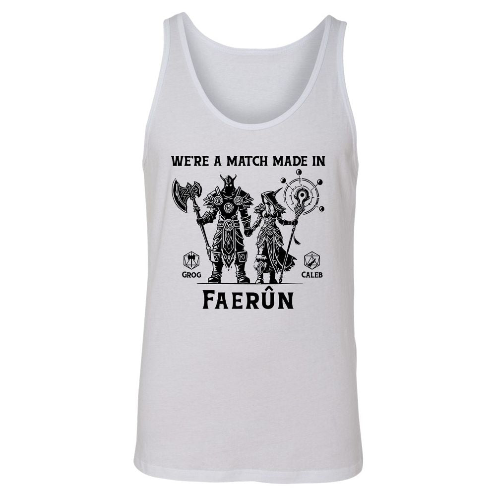 Custom DnD Class Couple Unisex Jersey Tank - White - 1