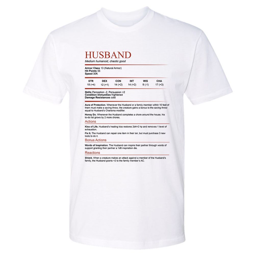 Husband White Premium Unisex T-Shirt - White - 1