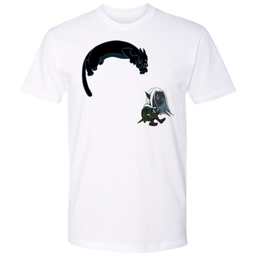 Drizzt and Guenhwyvar Premium Unisex T-Shirt - White - 1