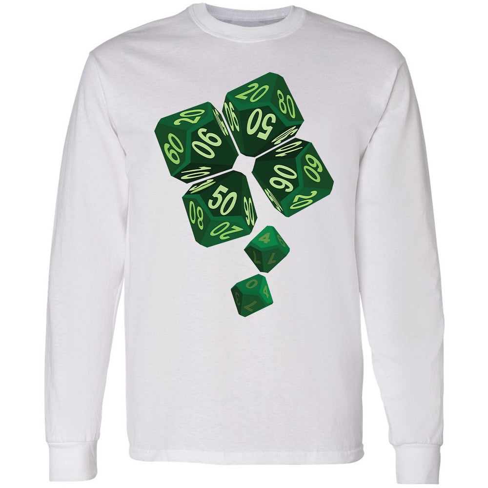 Dice Clover Long Sleeve T-Shirt - White - 1