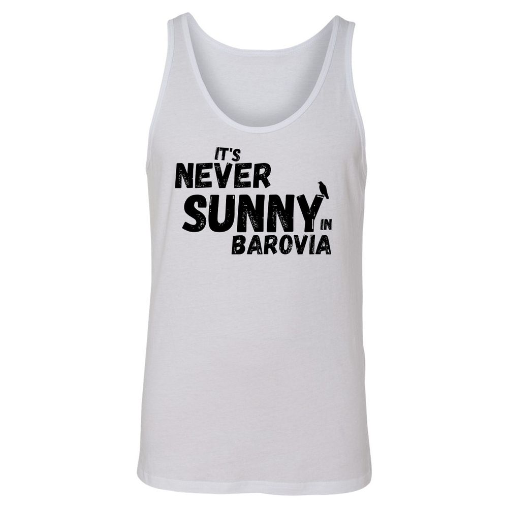It's Never Sunny In Barovia Unisex Jersey Tank - White - 1