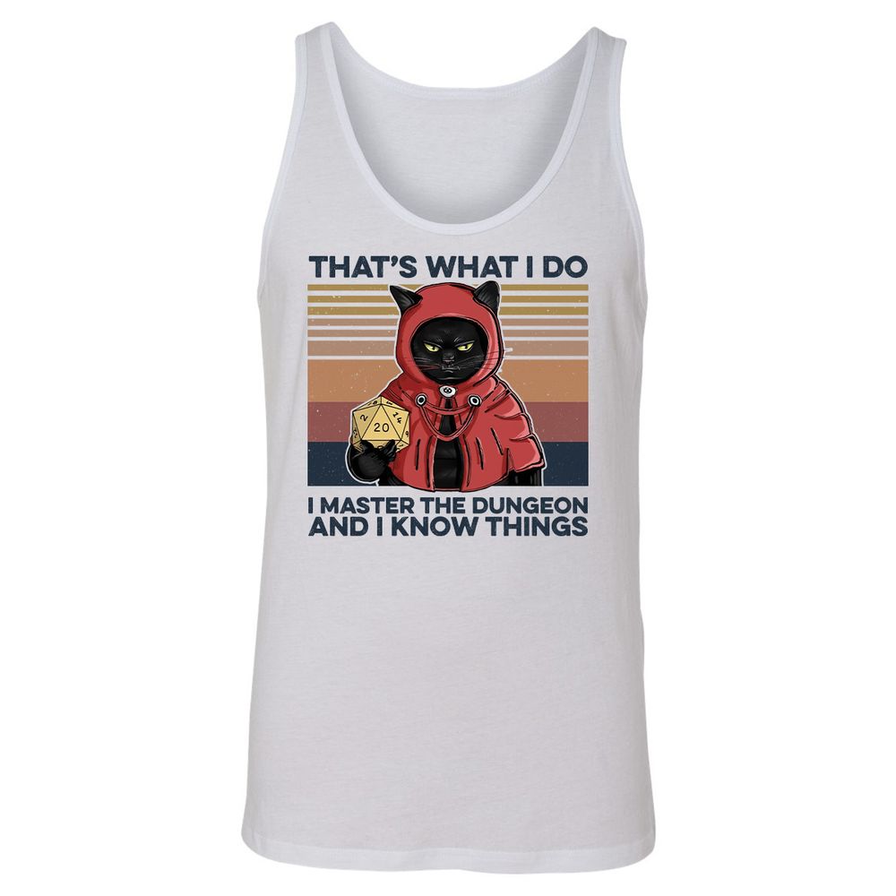 I Master The Dungeons Unisex Jersey Tank - White - 1