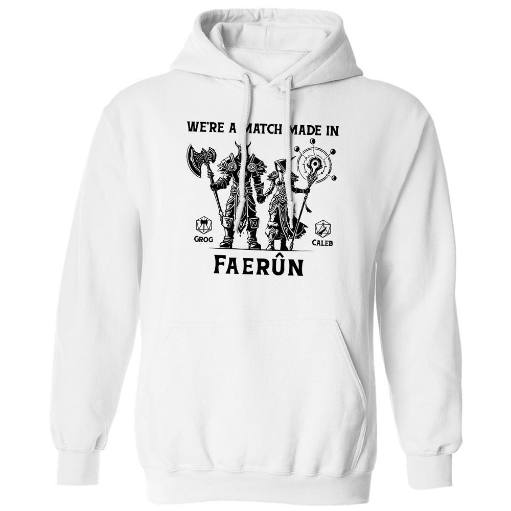 Custom DnD Class Couple Classic Unisex Hoodie - White - 1