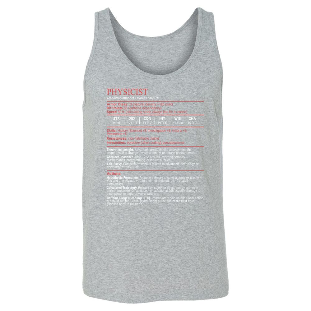 Physicist Stats Block - Athletic Heather - 10