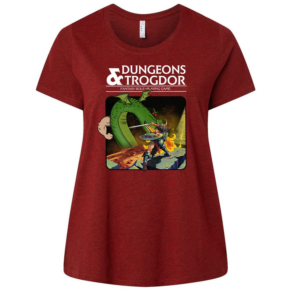 Trogdor Ladies Curvy Jersey - Cardinal - 10