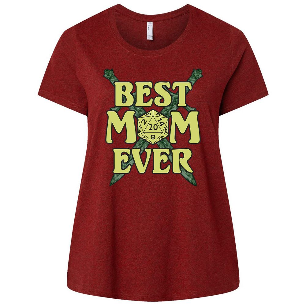 Best Mom Ever Ladies Curvy Jersey - Cardinal - 10