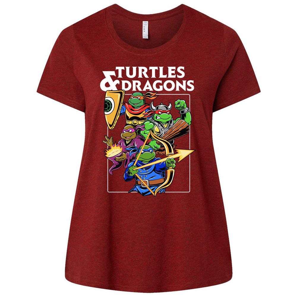 Turtles & Dragons Ladies Curvy Jersey - Cardinal - 10