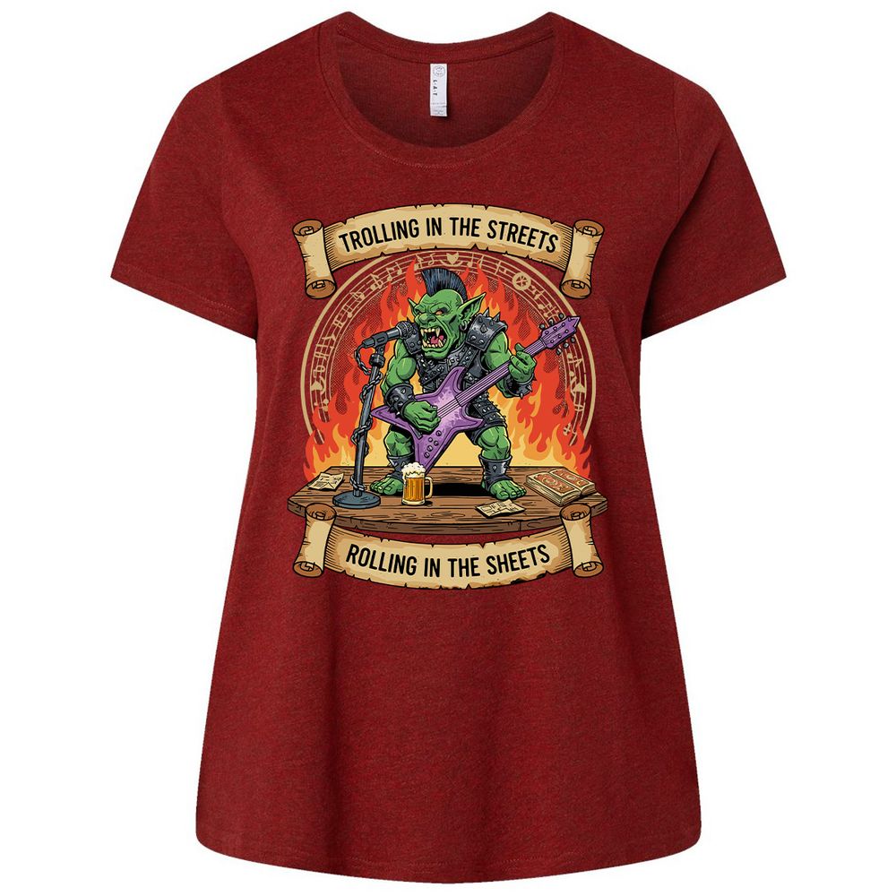 Trolling in the Streets Ladies Curvy Jersey - Cardinal - 10