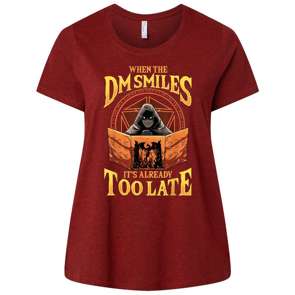 When The Dm Smiles Its Already Too Late Ladies Curvy Jersey - Cardinal - 10