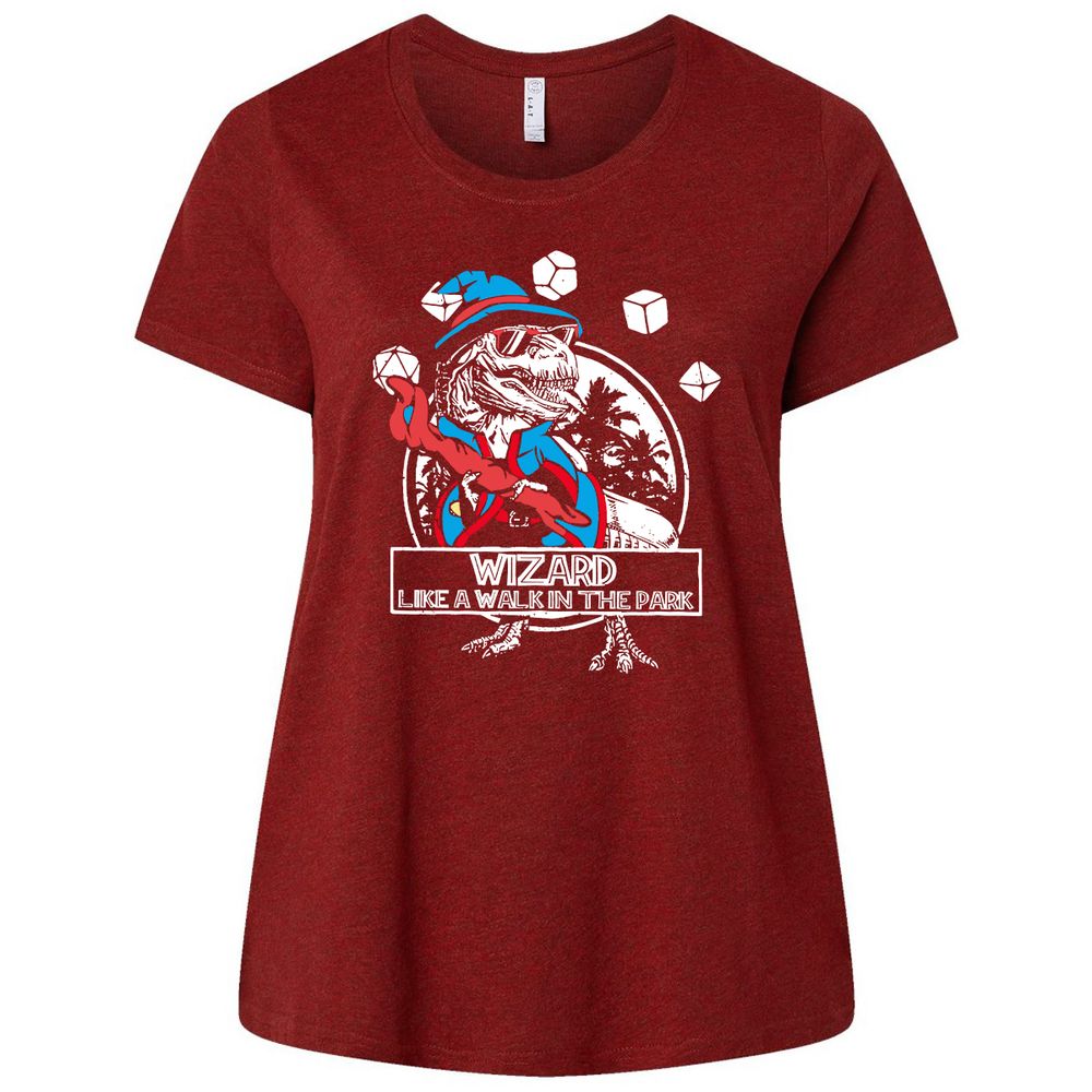 Wizard Like The Walk In The Park Ladies Curvy Jersey - Cardinal - 10
