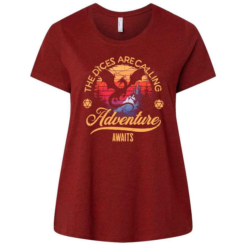 The Dices Are Calling Ladies Curvy Jersey - Cardinal - 10