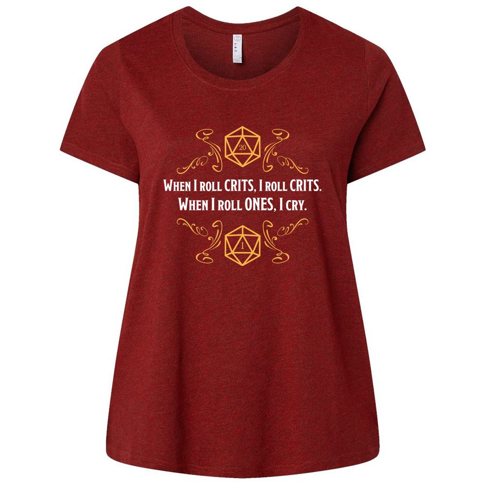 When I Roll Crits Ladies Curvy Jersey - Cardinal - 10