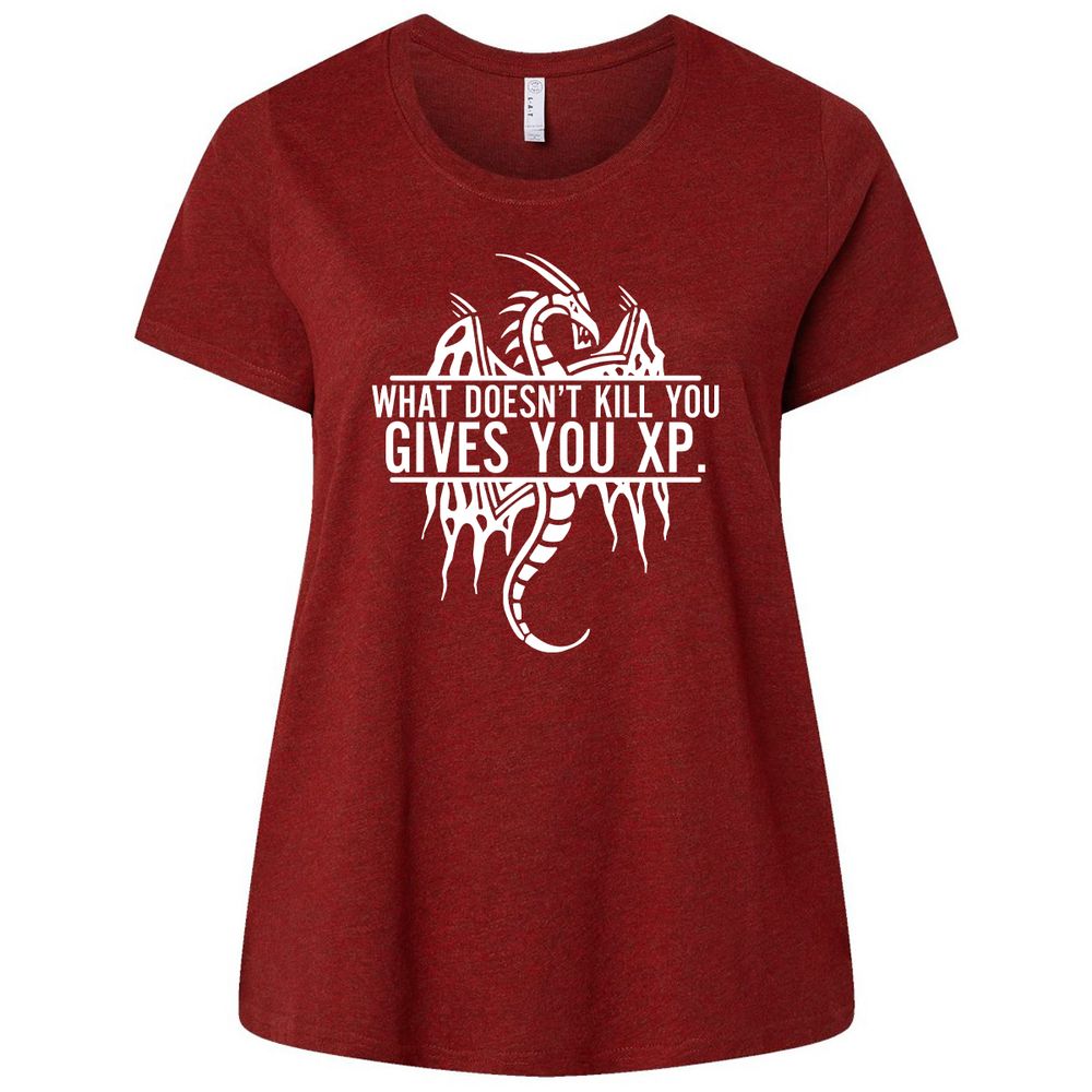 What Doesn't Kill You Ladies Curvy Jersey - Cardinal - 10