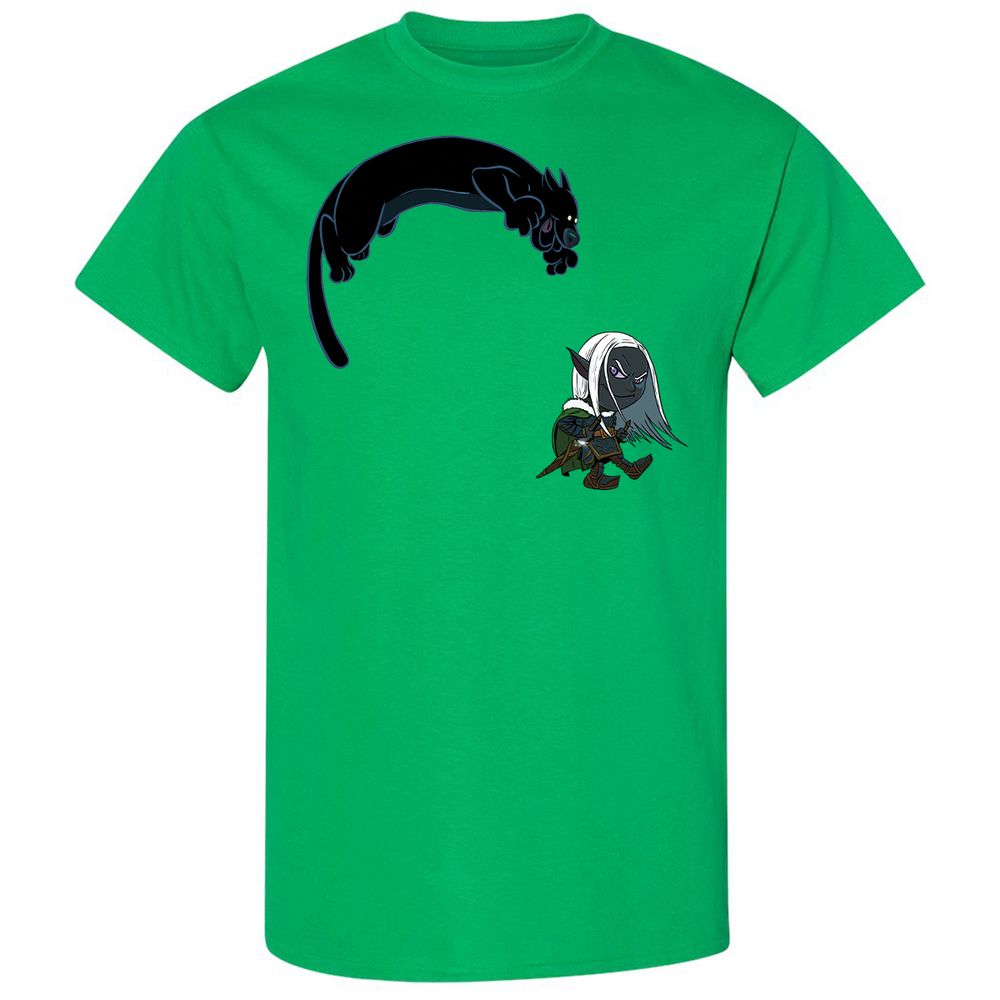 Drizzt and Guenhwyvar Classic Unisex T-Shirt - Irish Green - 10