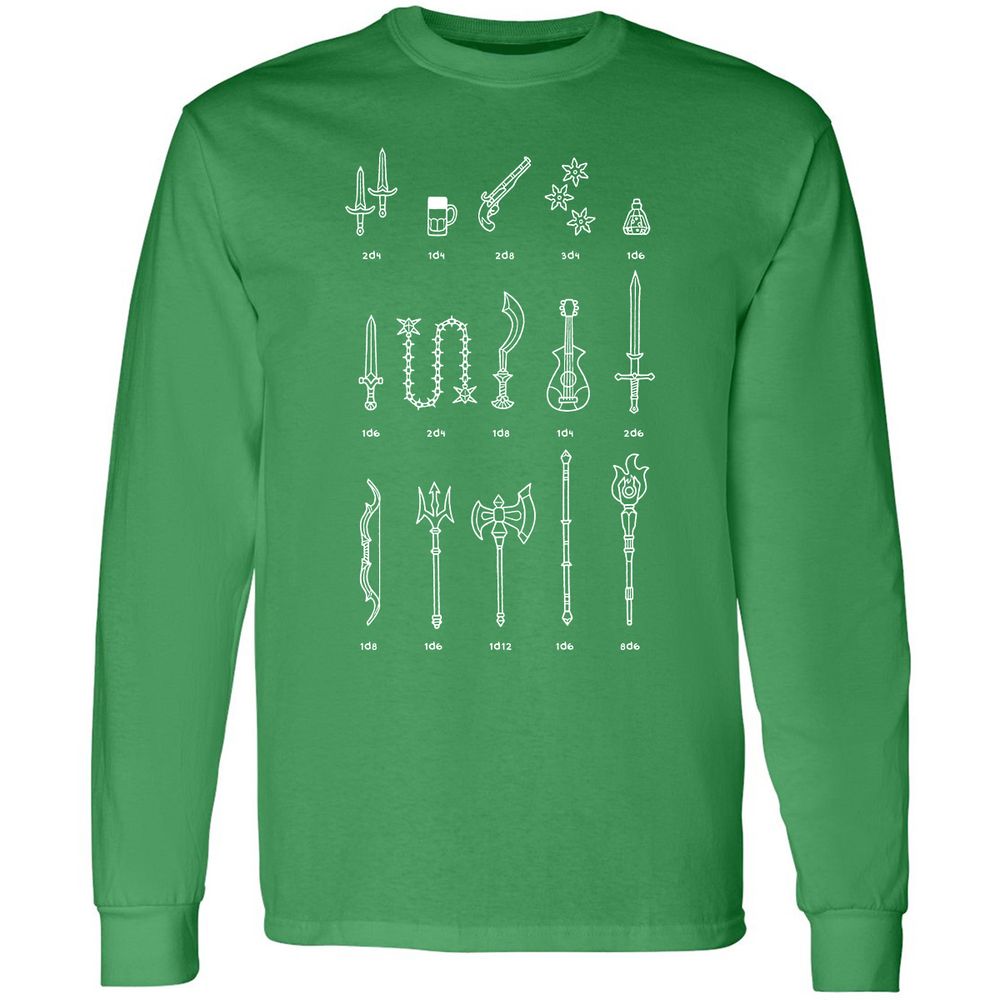 Damage Dealer RPG Long Sleeve T-Shirt - Irish Green - 10