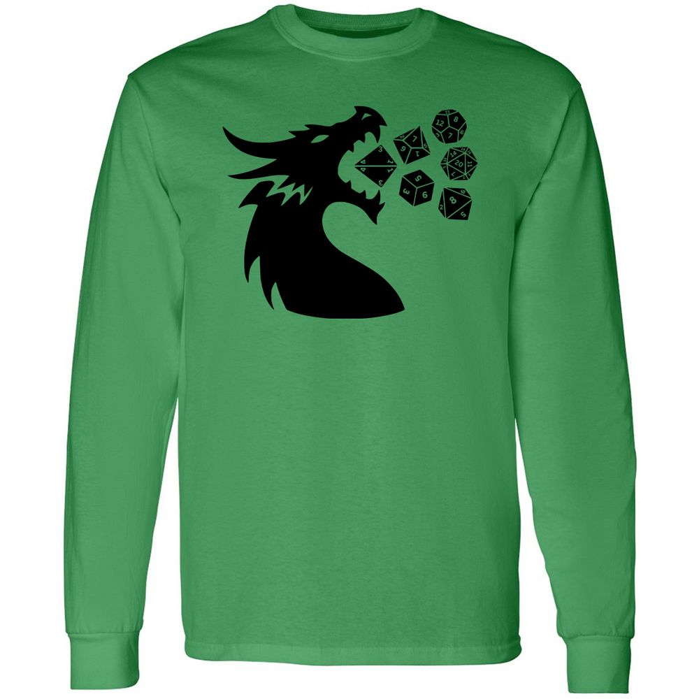 Pac And Dragon Long Sleeve T-Shirt - Irish Green - 10