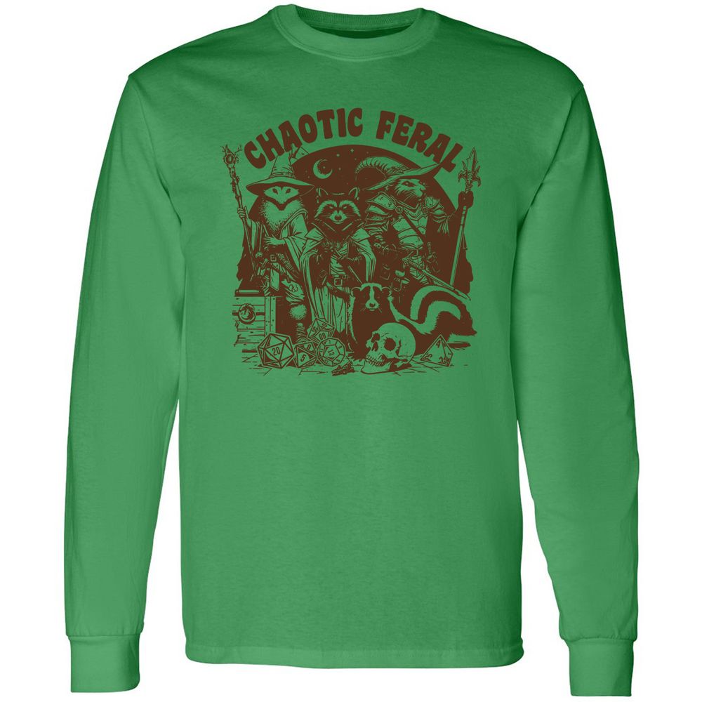 DND Inspired Raccoon Opossum Chaotic Feral - Irish Green - 10