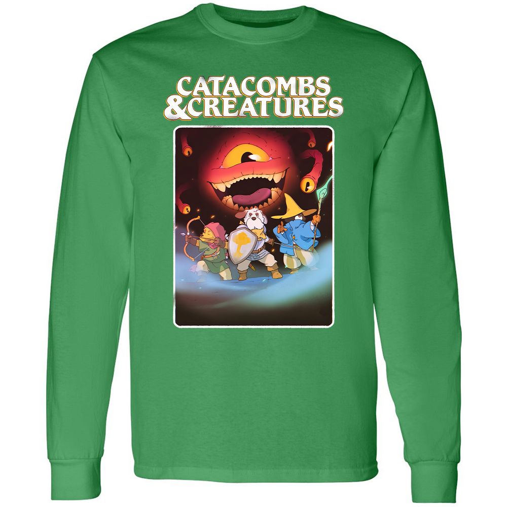 Catacombs & Creatures Long Sleeve T-Shirt - Irish Green - 10