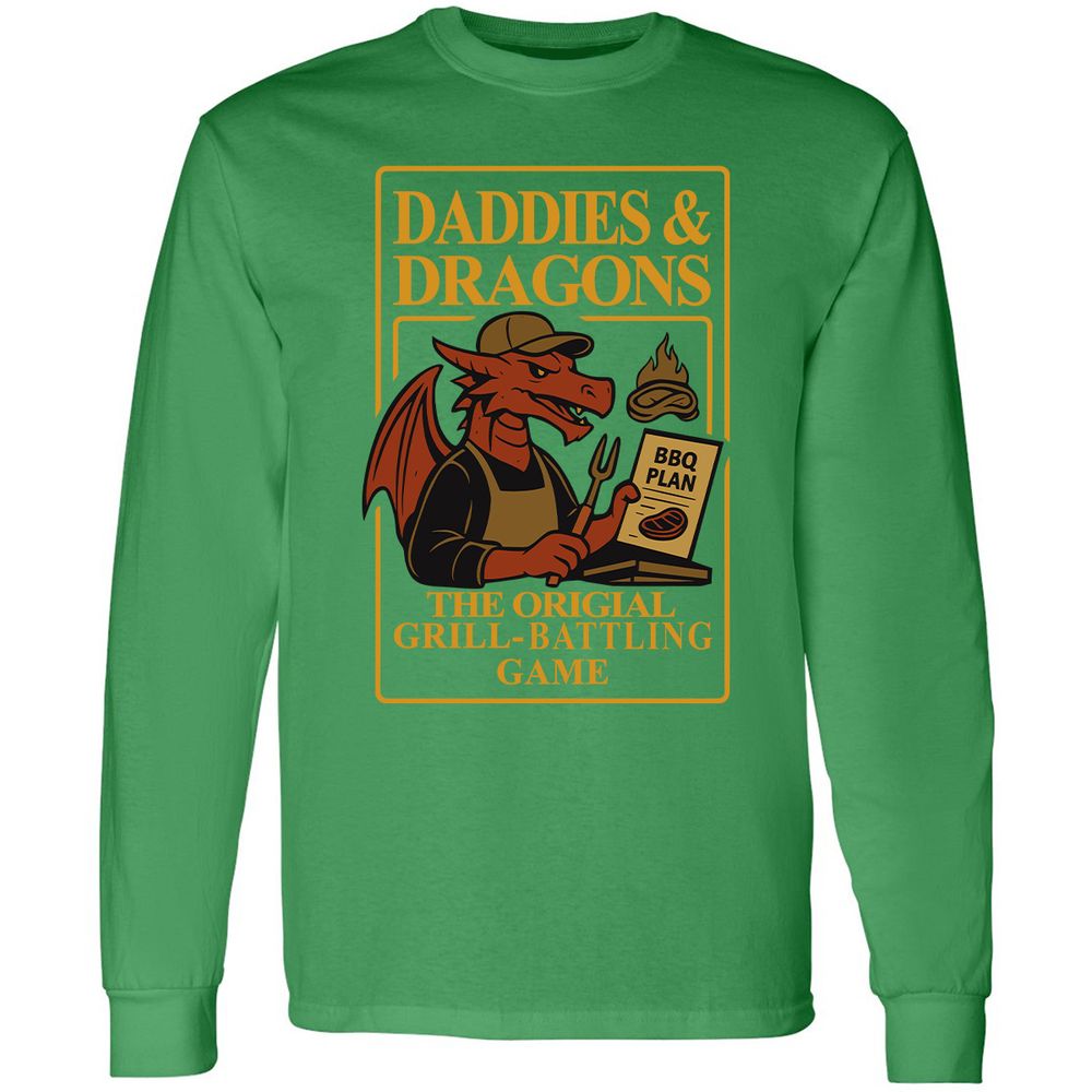 Daddies & Dragons Long Sleeve T-Shirt - Irish Green - 10