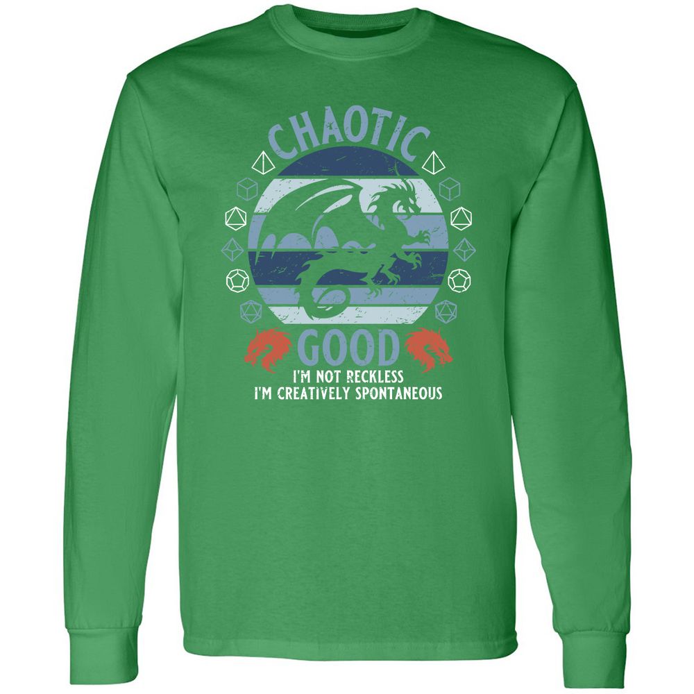 Chaotic Good 2 Long Sleeve T-Shirt - Irish Green - 10