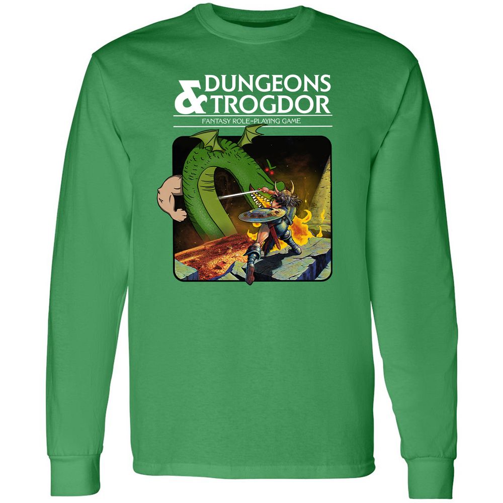 Trogdor Long Sleeve T-Shirt - Irish Green - 10