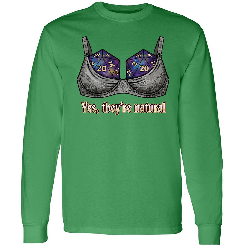 They Are Natural Nat20 Long Sleeve T-Shirt - Irish Green - 10