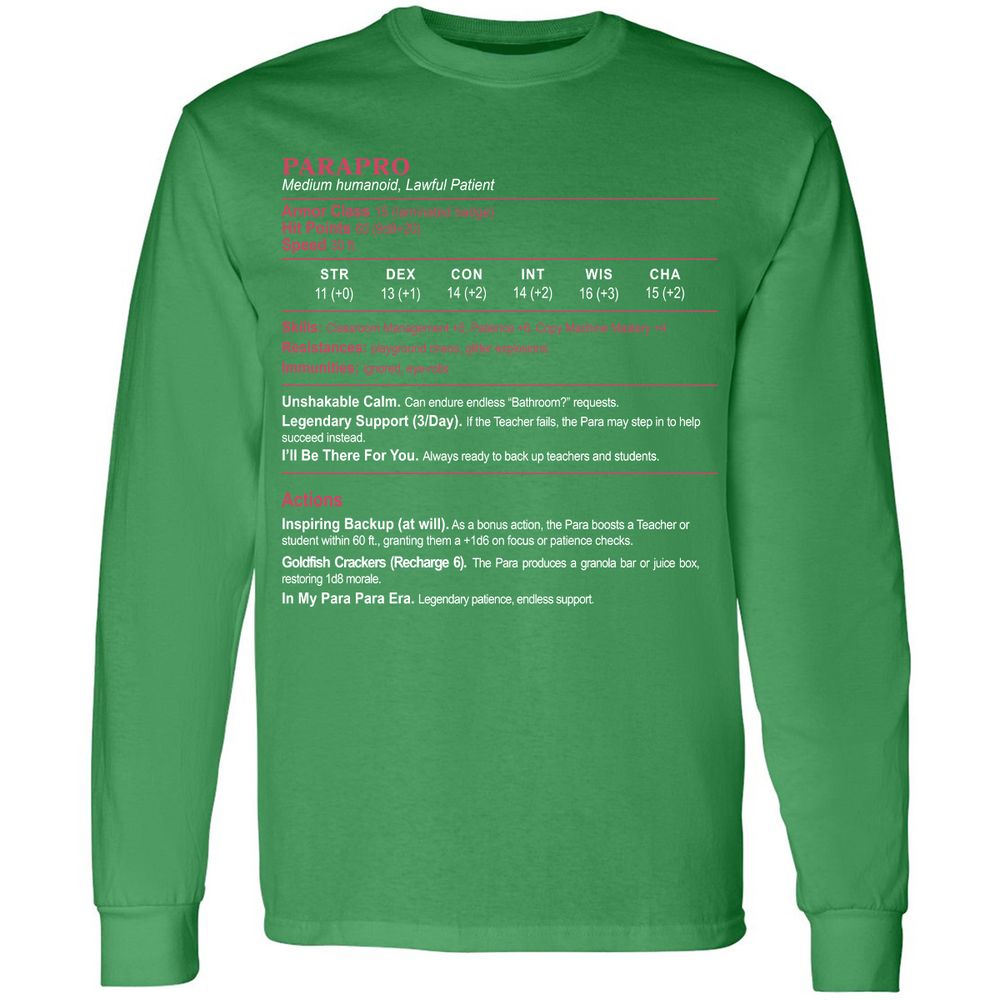 para Long Sleeve T-Shirt - Irish Green - 10