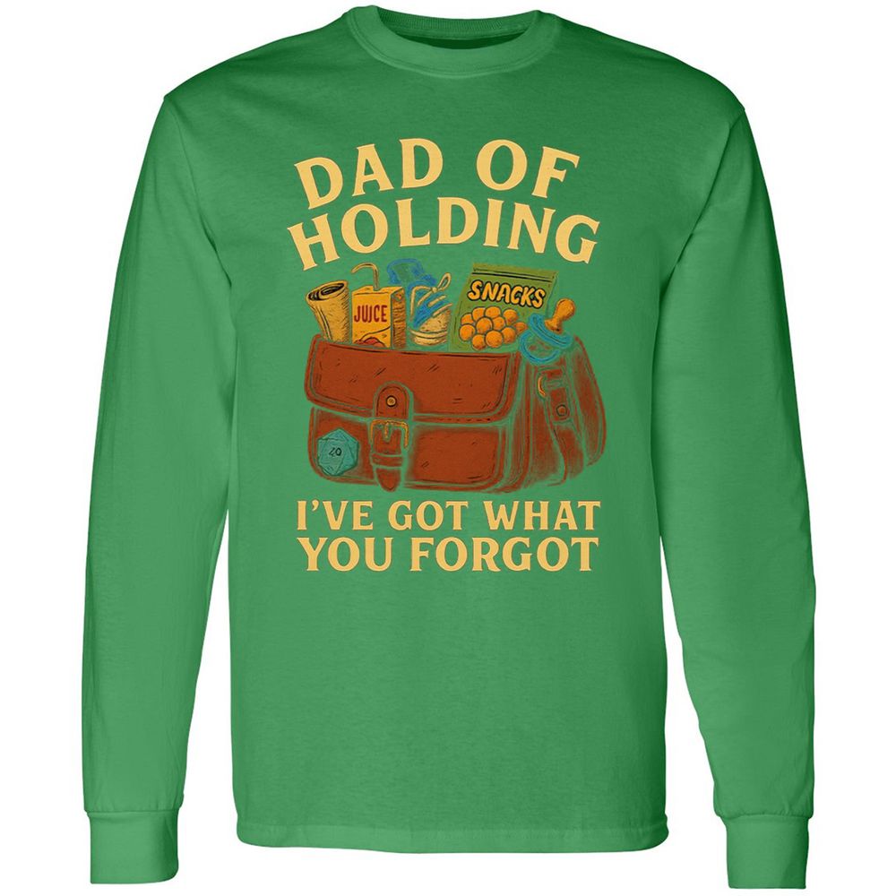 Dad Of Holding Long Sleeve T-Shirt - Irish Green - 10