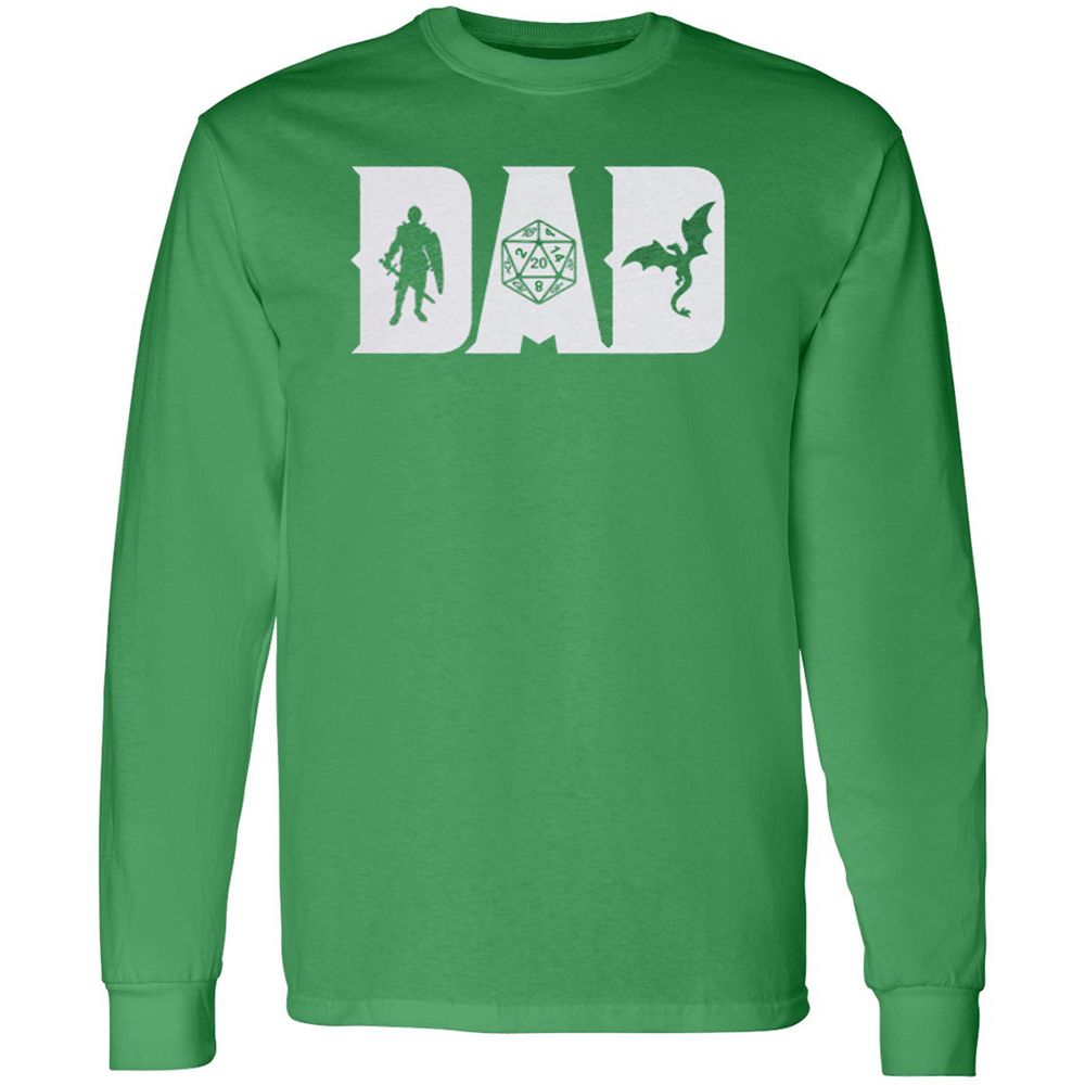 Dad Fathers Day Long Sleeve T-Shirt - Irish Green - 10