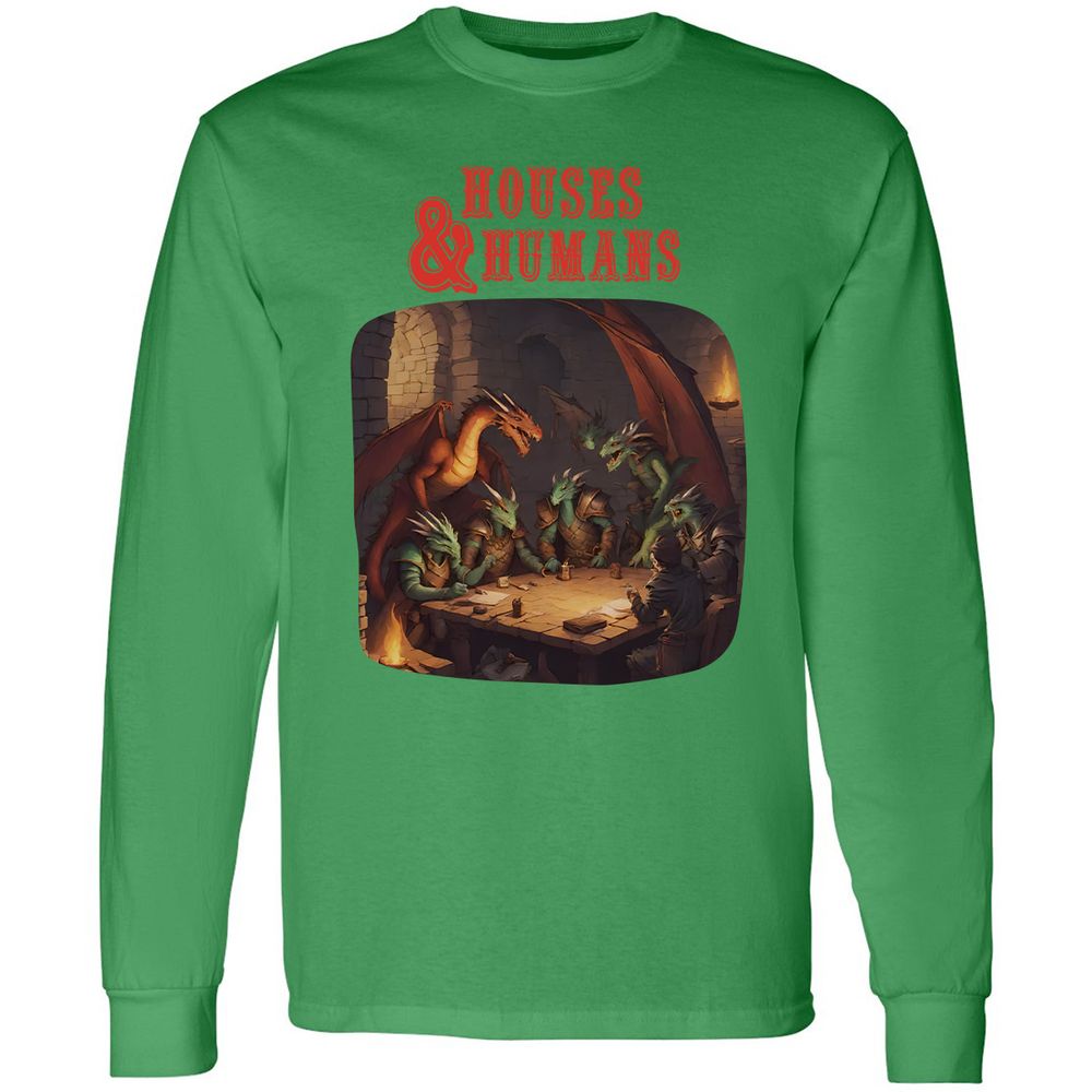Houses And Humans Long Sleeve T-Shirt - Irish Green - 10