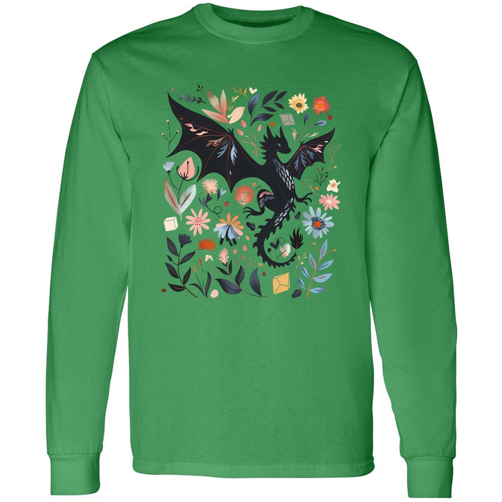 Floral DnD Dragon - Irish Green - 10