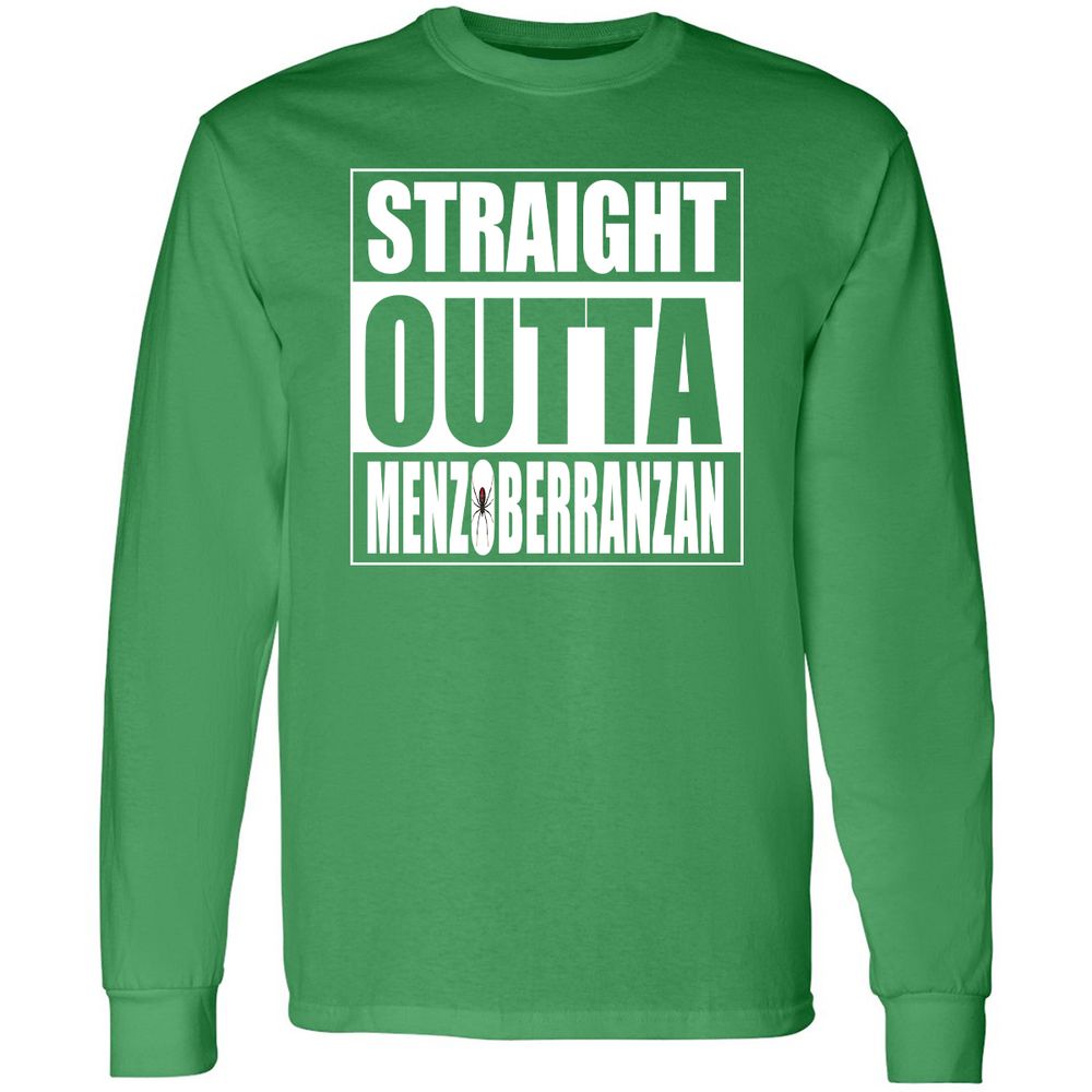 Straight Outta Menzoberranzan Long Sleeve T-Shirt - Irish Green - 10