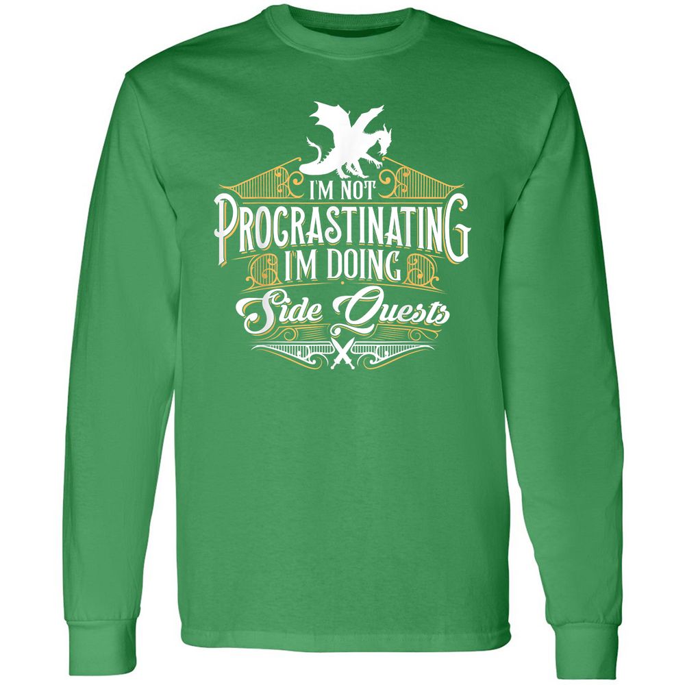 I'm Doing Side Quests Long Sleeve T-Shirt - Irish Green - 10