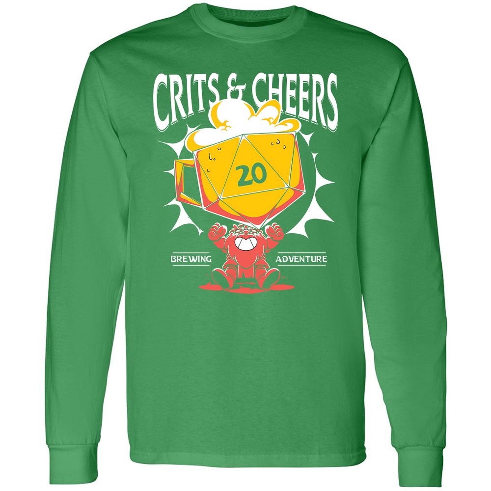 Crits & Cheers Long Sleeve T-Shirt - Irish Green - 10