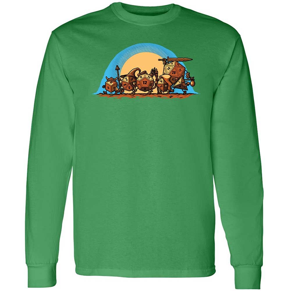 The Fellowship Of The Dice Long Sleeve T-Shirt - Irish Green - 10