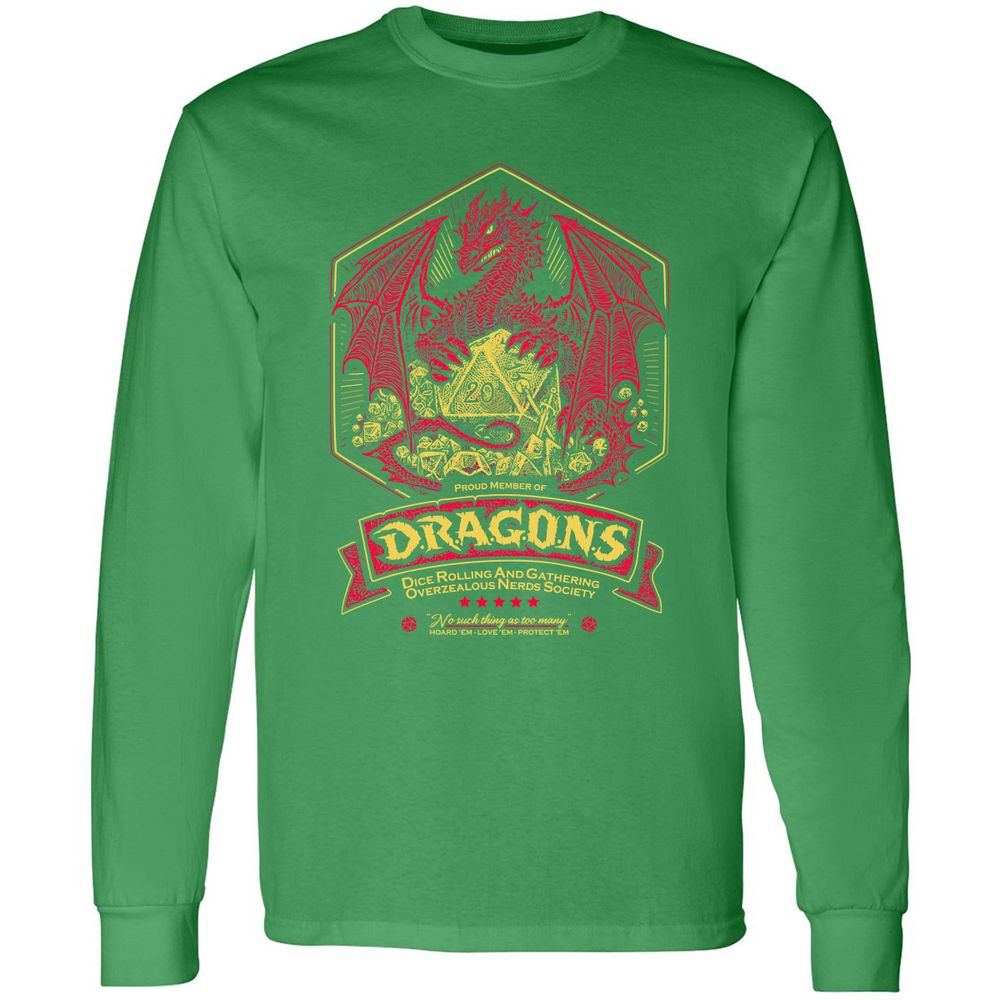 Fantasy Dragon With Dice - Irish Green - 10