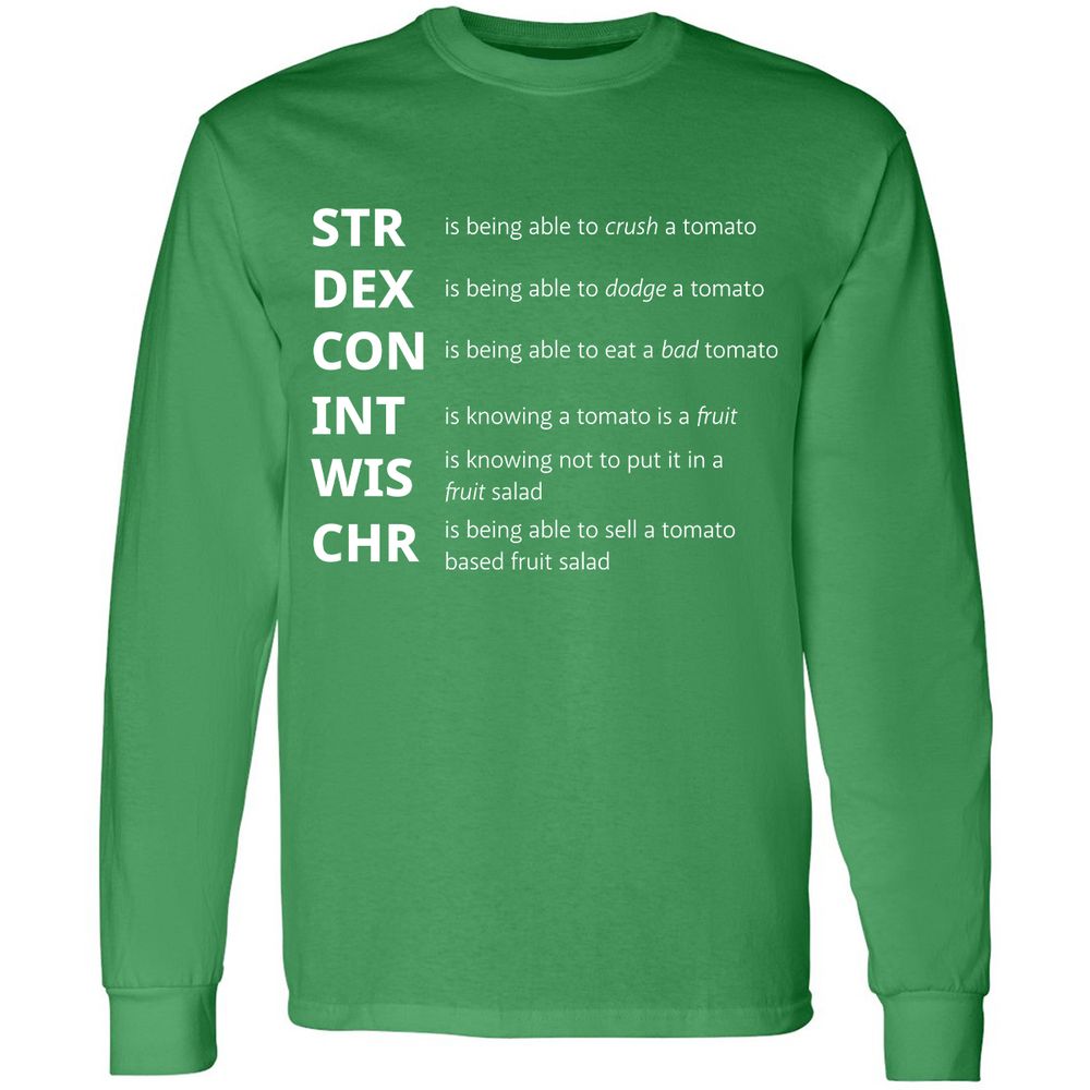 Tomato Stats – RPG Meme Edition - Irish Green - 10