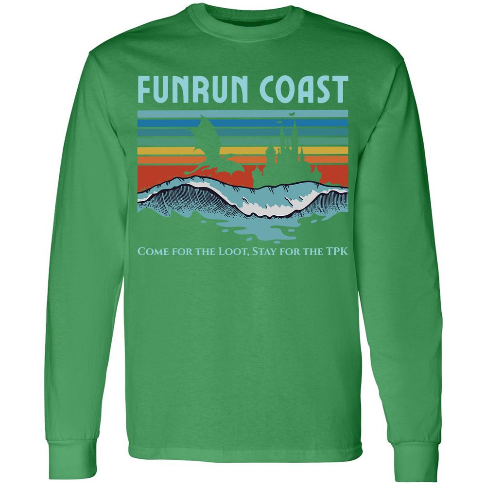FUNRUN COAST Long Sleeve T-Shirt - Irish Green - 10