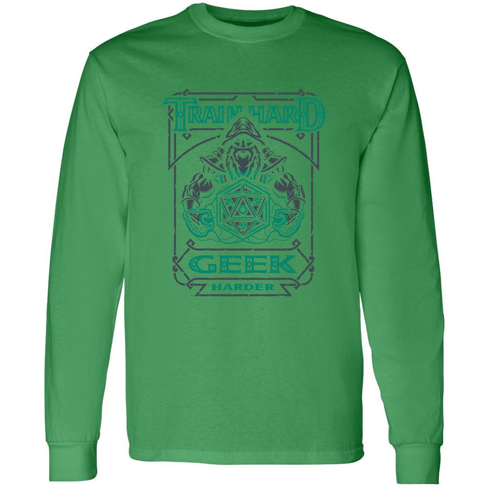 Train Hard, Geek Harder - Irish Green - 10