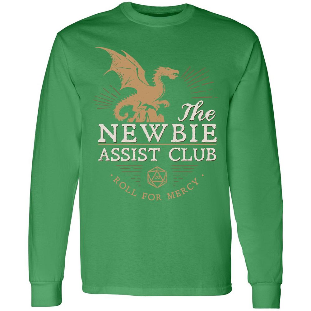The Newbie Assist Club Long Sleeve T-Shirt - Irish Green - 10