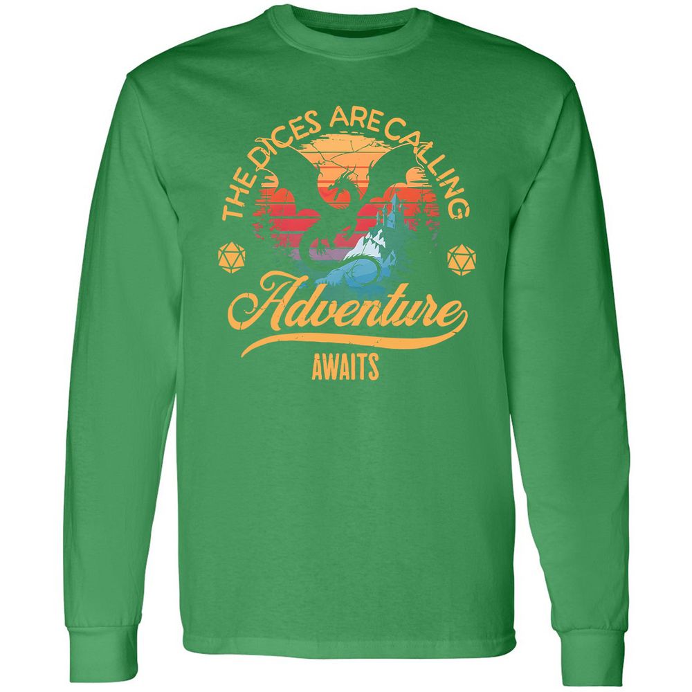 The Dices Are Calling Long Sleeve T-Shirt - Irish Green - 10
