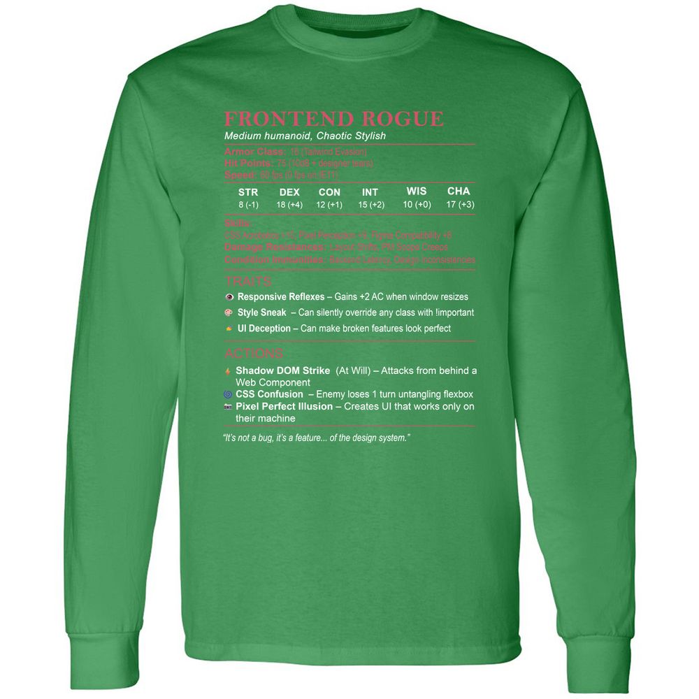 Frontend Rogue Long Sleeve T-Shirt - Irish Green - 10