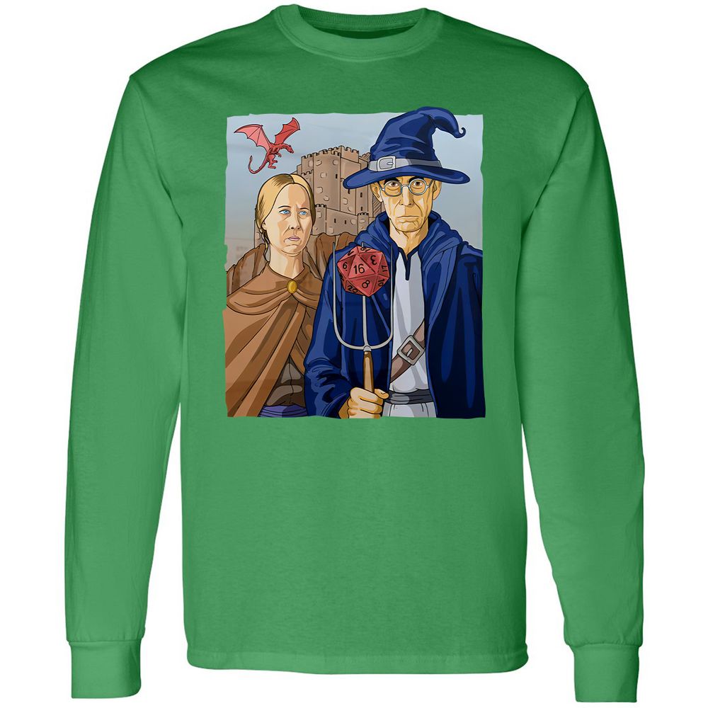 DnD Gothic Long Sleeve T-Shirt - Irish Green - 10