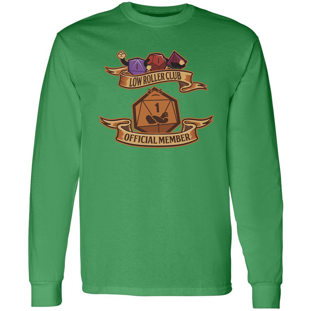 Low Roller Club Long Sleeve T-Shirt - Irish Green - 10