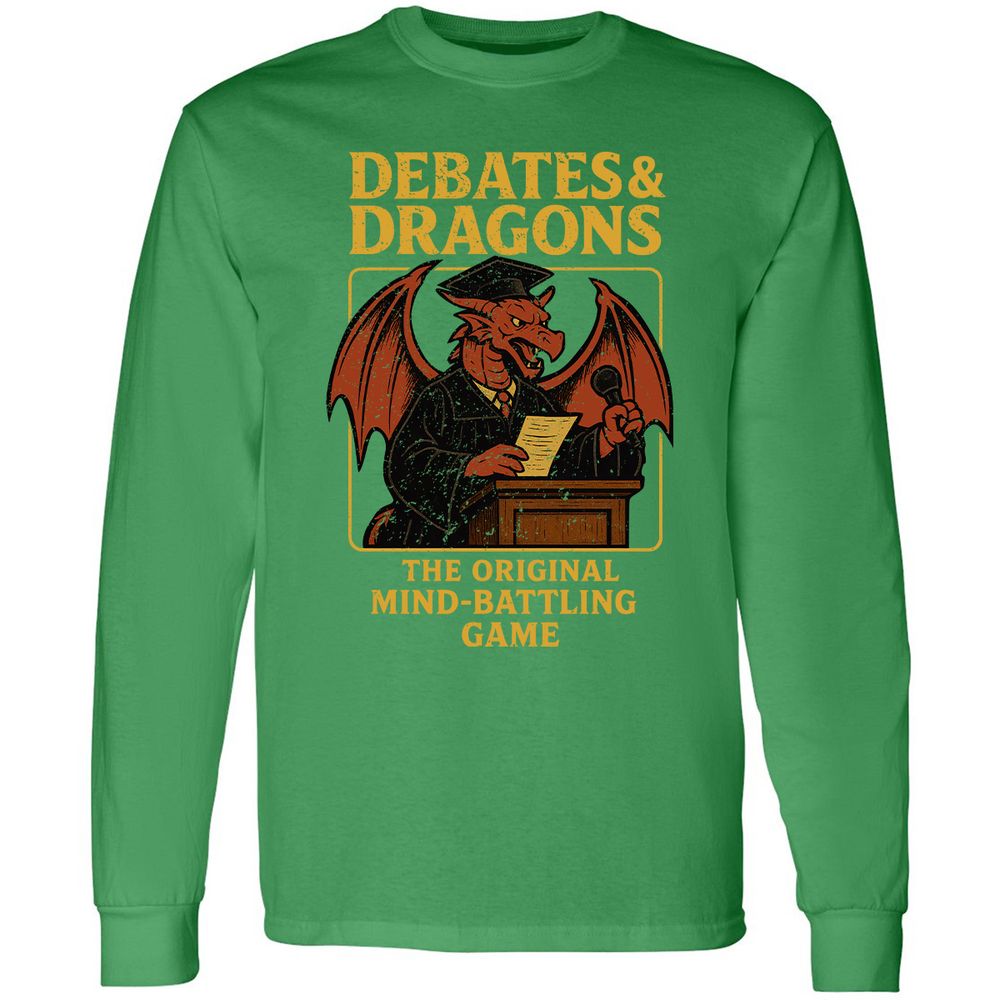 Debates & Dragons Long Sleeve T-Shirt - Irish Green - 10