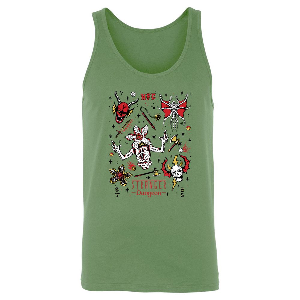 STRANGER DUNGEON Unisex Jersey Tank - Leaf - 10