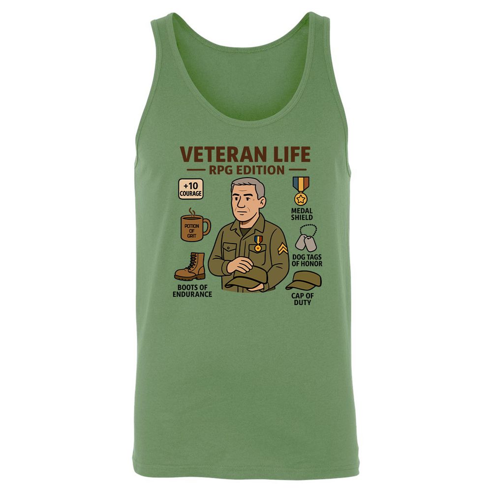Veteran Life RPG Edition Unisex Jersey Tank - Leaf - 10